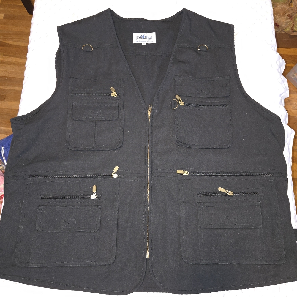 Bluestone Safety Vest Mens 3XL Black Tactical Concealed‎ Carry Pockets Outdoor